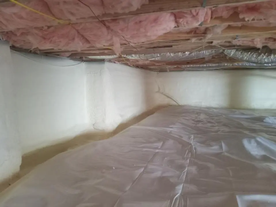 Crawl space encapsulation with closed-cell spray foam for Attic Insulation in Indio